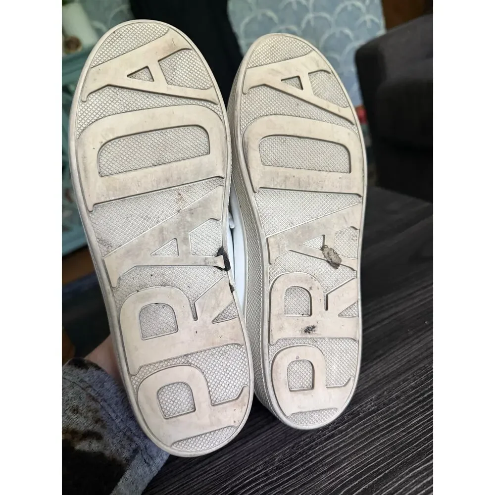 Prada Pink and White Bubble Comics Sneakers Sz. 35.5